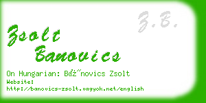 zsolt banovics business card